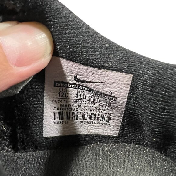 Nike Tiempo Kids Soccer Cleats Size 12 Black & White Leather Upper - Picture 8 of 8